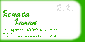 renata kaman business card